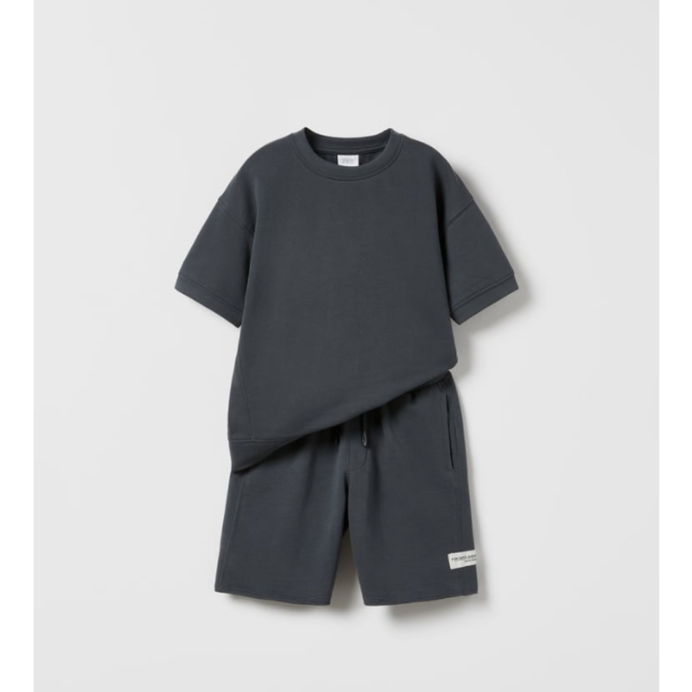 Zara kids boys (unisex) short sleeve t-shirt and shorts 7-8